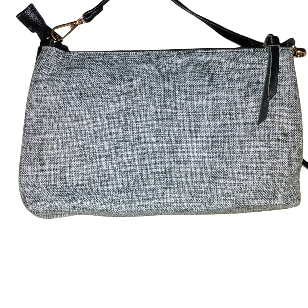 Women's Black & Gray Tweed Crossbody Bag
